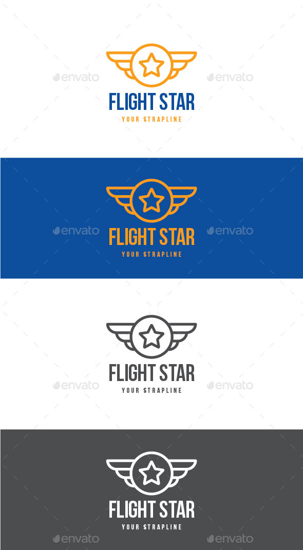 GraphicRiver Flight Star Logo 11929775 GraphicRiver Flight Star Logo 11929775