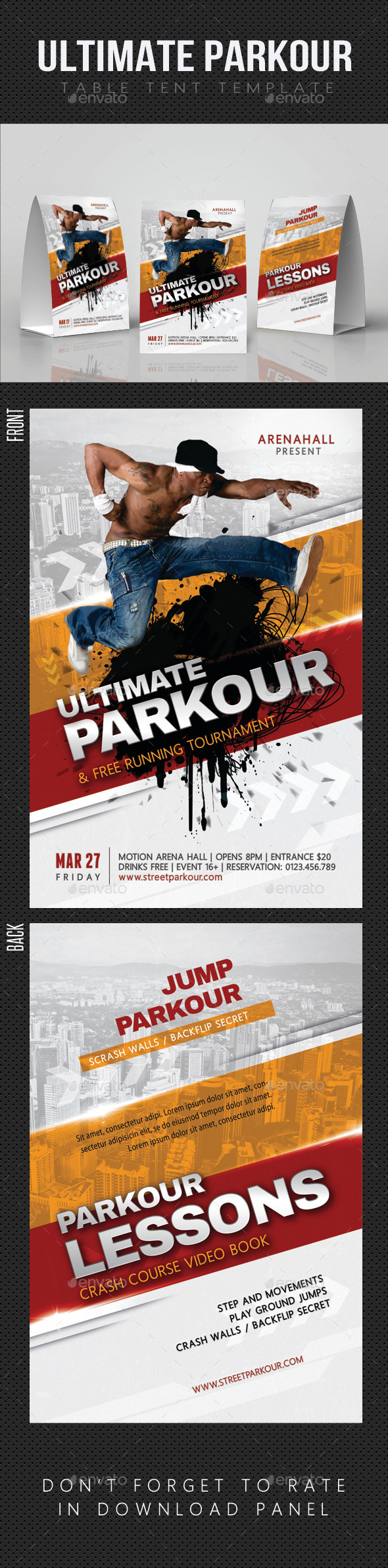 GraphicRiver Ultimate Parkour Table Tent 11929910 GraphicRiver Ultimate Parkour Table Tent 11929910