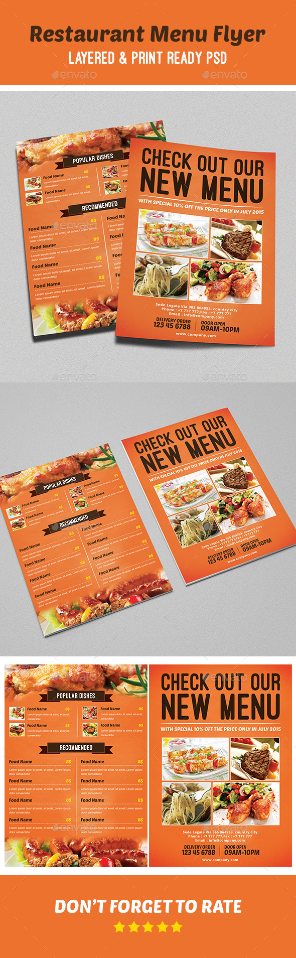 Restaurant Menu Flyer