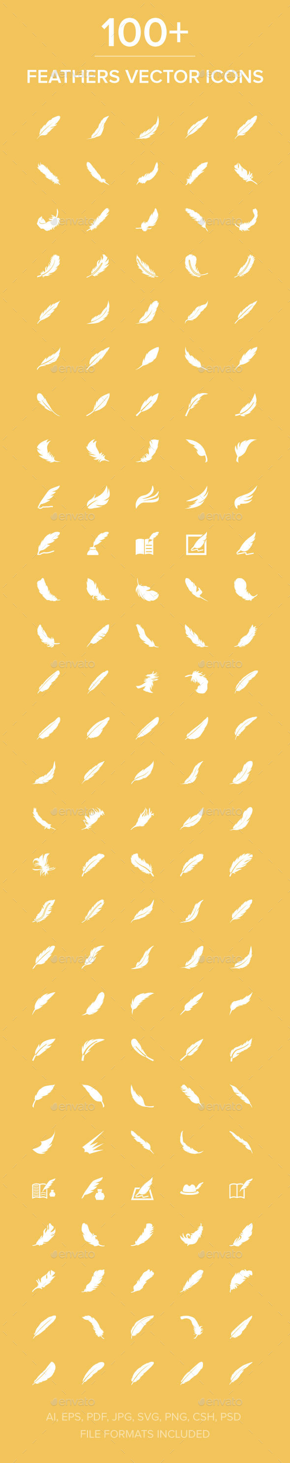 GraphicRiver 125& Feathers Vector Icons 11930062 GraphicRiver 125& Feathers Vector Icons 11930062