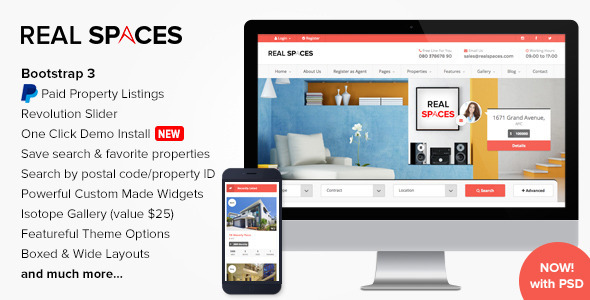 Real Spaces - Wordpress Real Estate Theme