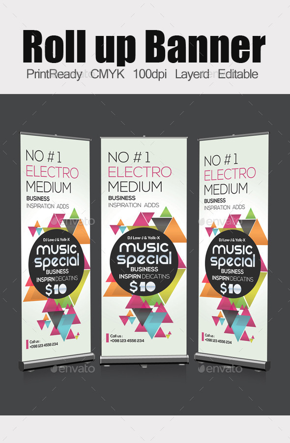 GraphicRiver Electro Futuristic Roll Up Banners Template 11931155 GraphicRiver Electro Futuristic Roll Up Banners Template 11931155