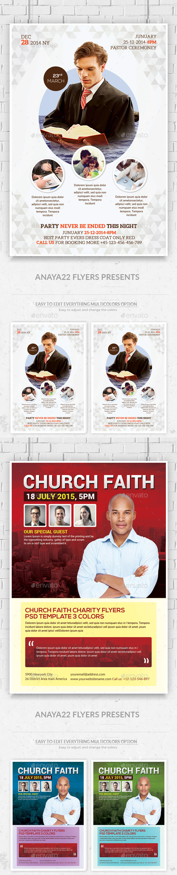GraphicRiver Church Flyers Bundle 11932013 GraphicRiver Church Flyers Bundle 11932013