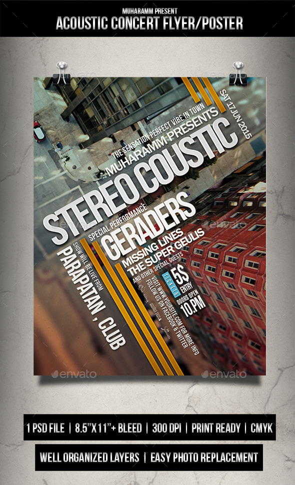 GraphicRiver Acoustic Concert Flyer Poster 11932179 GraphicRiver Acoustic Concert Flyer Poster 11932179
