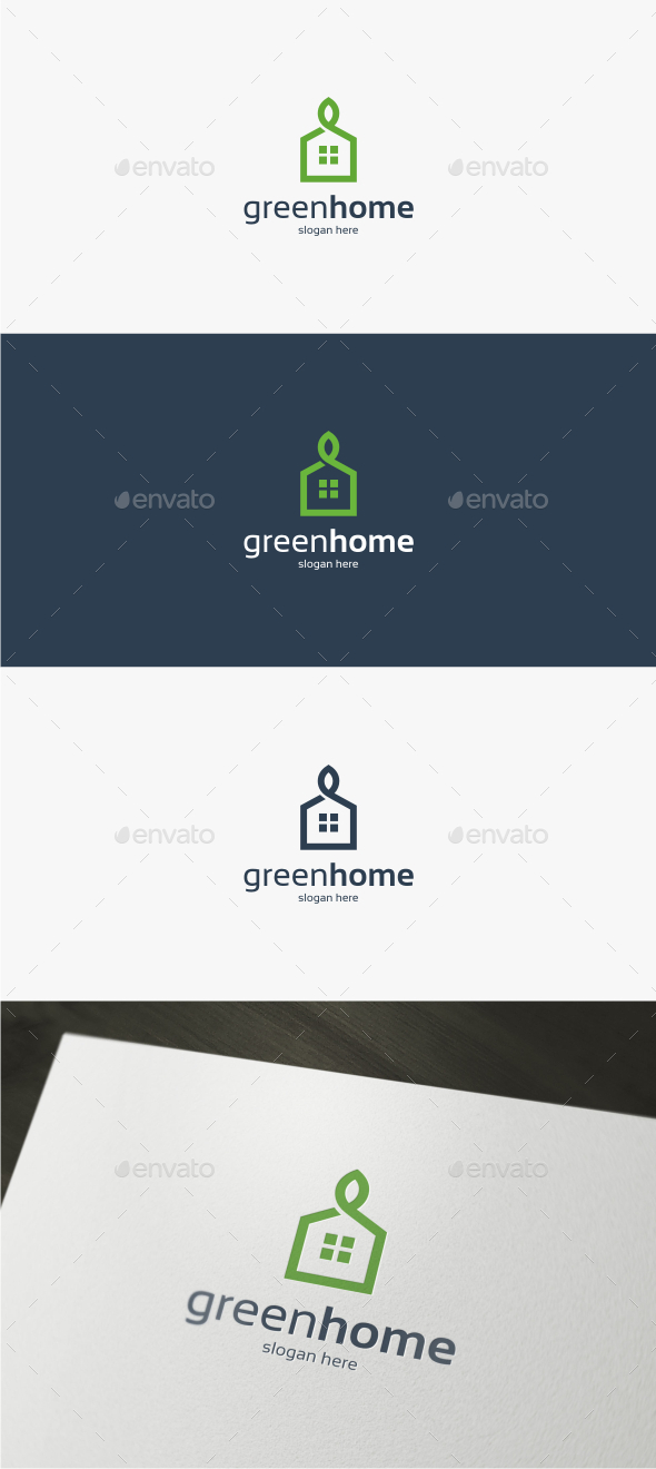 GraphicRiver Green Home Logo Template 11932348 GraphicRiver Green Home Logo Template 11932348