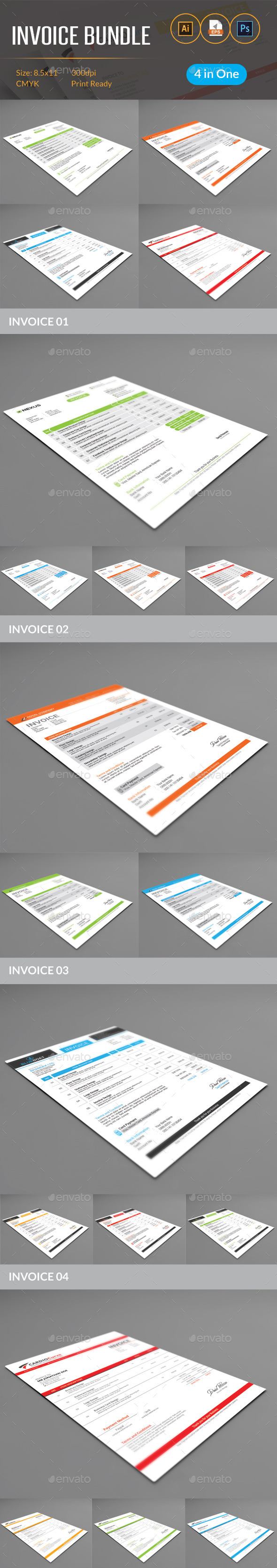 GraphicRiver Invoice Bundle 11932629 GraphicRiver Invoice Bundle 11932629
