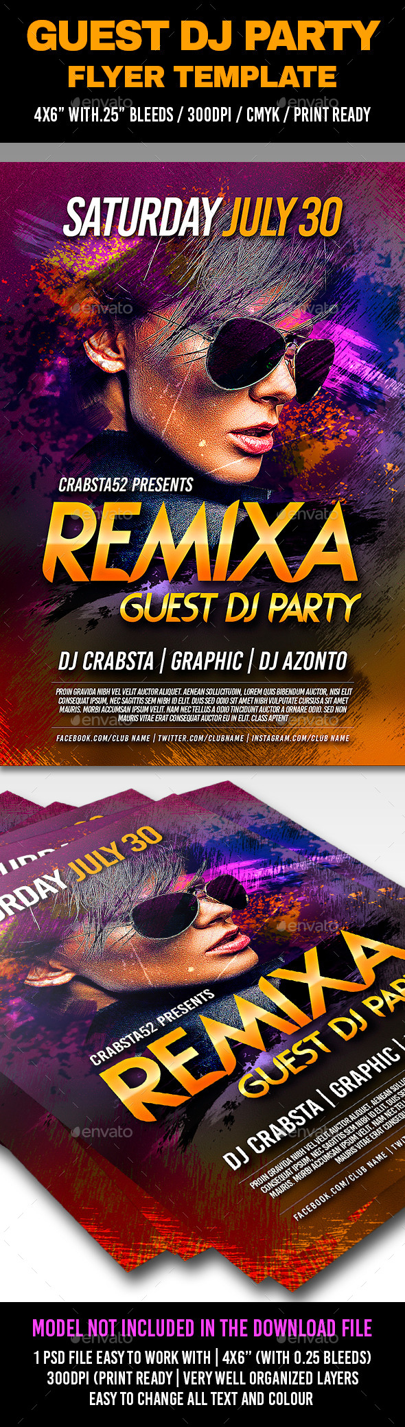GraphicRiver Guest Dj Party Flyer Template 11932667 GraphicRiver Guest Dj Party Flyer Template 11932667