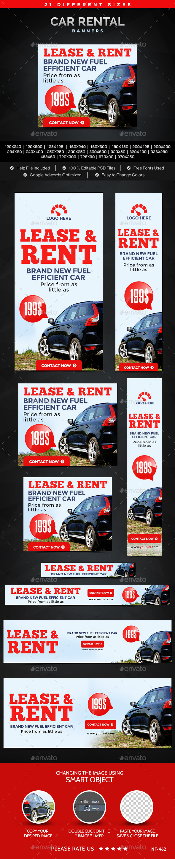 GraphicRiver Car Rental Banners 11932721 GraphicRiver Car Rental Banners 11932721