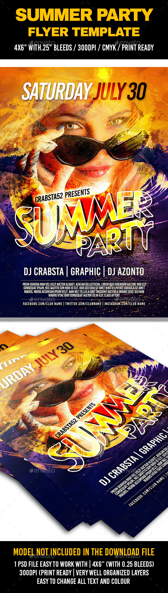 GraphicRiver Summer Party Flyer Template 11933740 GraphicRiver Summer Party Flyer Template 11933740