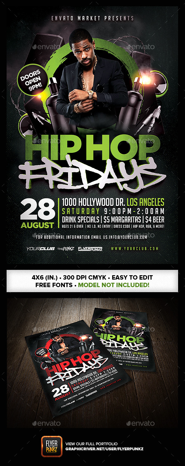 GraphicRiver Hip Hop Fridays Flyer 11934795 GraphicRiver Hip Hop Fridays Flyer 11934795