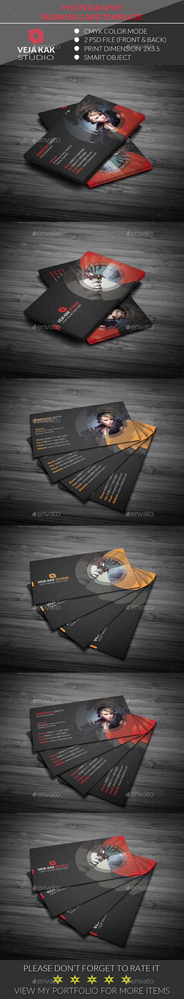 GraphicRiver Photography Business Card 11936227 GraphicRiver Photography Business Card 11936227