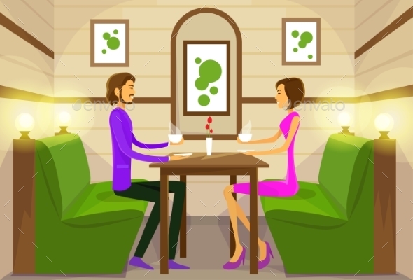 GraphicRiver Couple Sitting Cafe Table Drink Coffee Romantic 11936237 GraphicRiver Couple Sitting Cafe Table Drink Coffee Romantic 11936237
