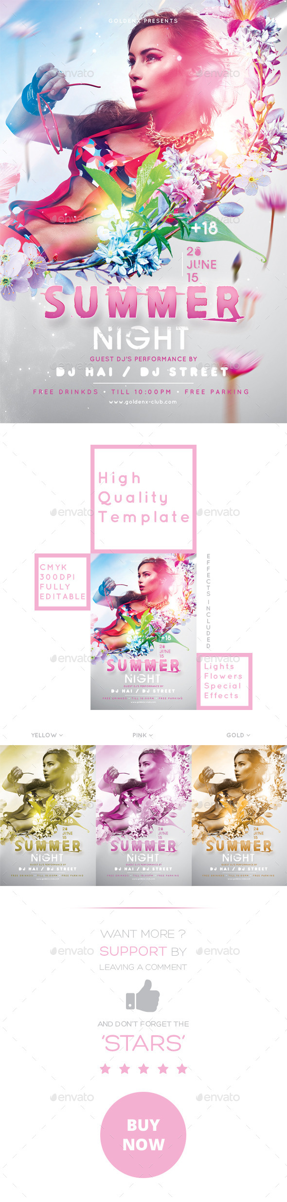 Summer Night Flyer Template
