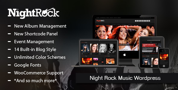 Night Rock Music Wordpress Theme