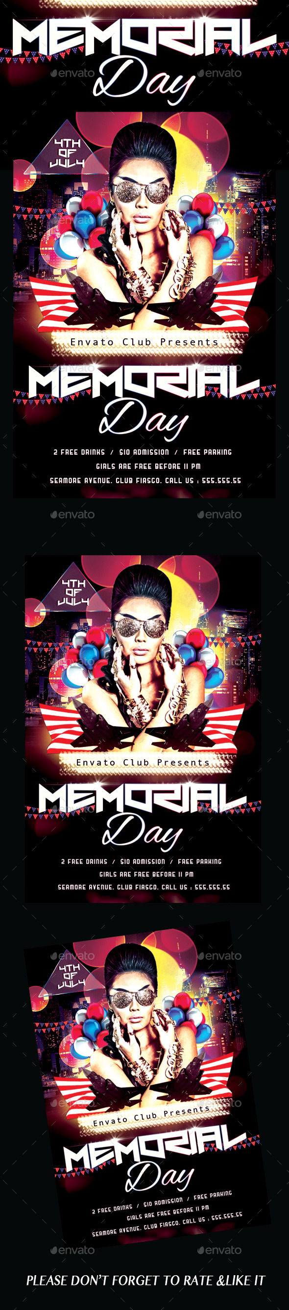 GraphicRiver Memorial Day Flyer 11939397 GraphicRiver Memorial Day Flyer 11939397