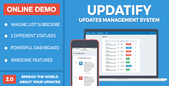 CodeCanyon Updatify Updates Management System 11940561 CodeCanyon Updatify Updates Management System 11940561