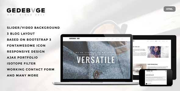 Gedebvge - Responsive One Page Portfolio Template
