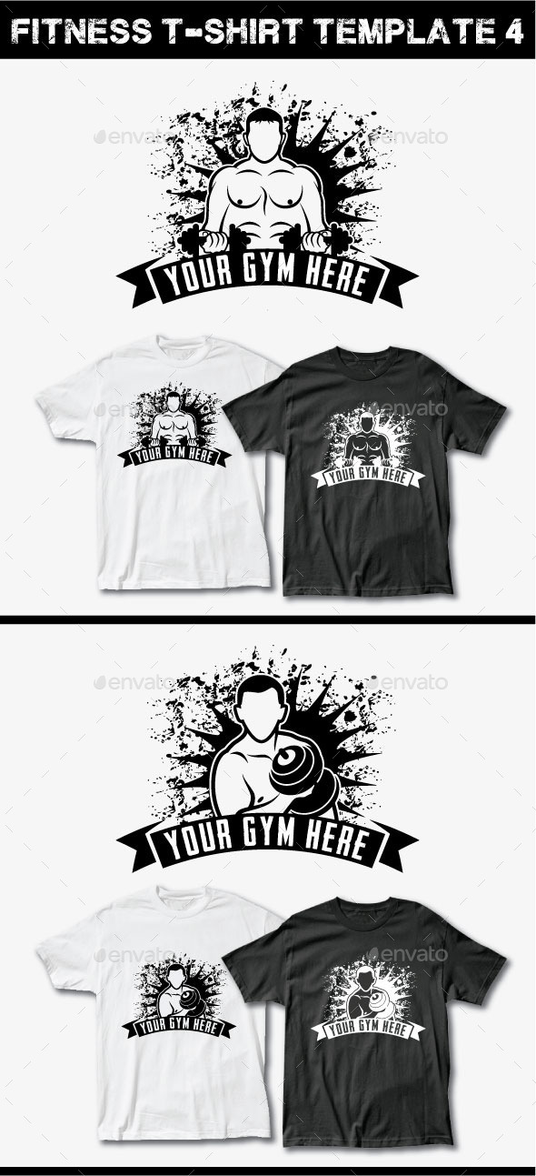 GraphicRiver Fitness T-Shirt Template 4 11943282 GraphicRiver Fitness T-Shirt Template 4 11943282