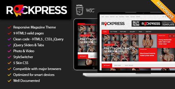 Rockpress Responsive Magazine HTML5 Template