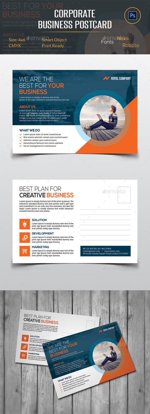 GraphicRiver Corporate Business Postcard 11943934 GraphicRiver Corporate Business Postcard 11943934