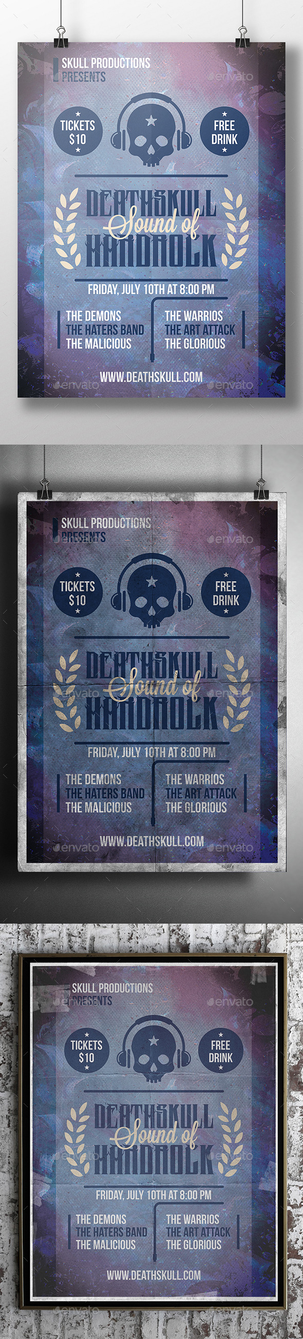 GraphicRiver Skull Music Flyer Template 11944195 GraphicRiver Skull Music Flyer Template 11944195