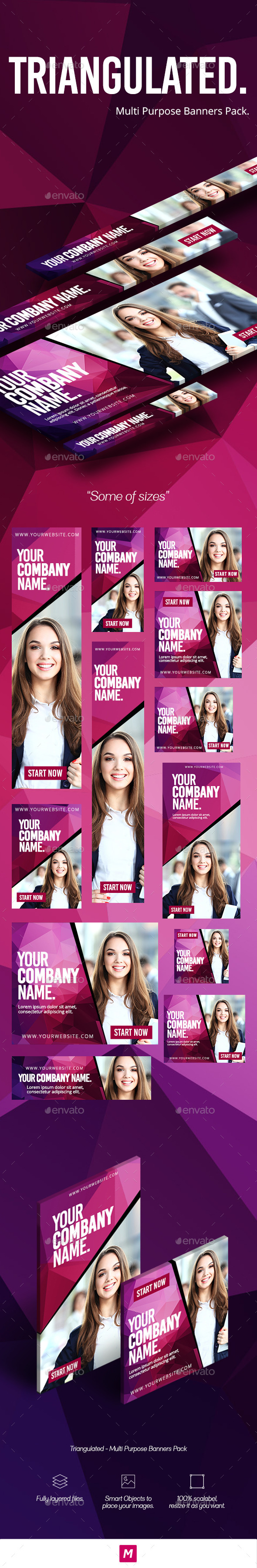 GraphicRiver Triangulated Multi Purpose Banners Pack 11944390 GraphicRiver Triangulated Multi Purpose Banners Pack 11944390