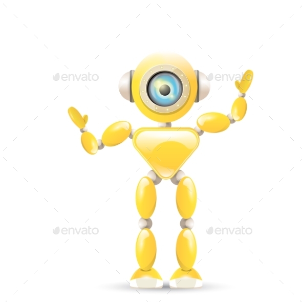 GraphicRiver Orange Cartoon Robot 11948657 GraphicRiver Orange Cartoon Robot 11948657