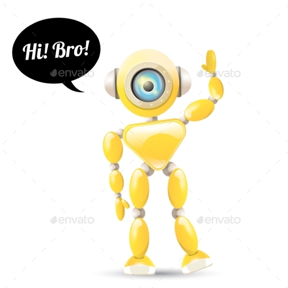 GraphicRiver Orange Cartoon Robot 11948659 GraphicRiver Orange Cartoon Robot 11948659