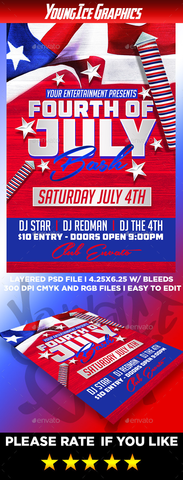 GraphicRiver 4th of July Bash Flyer Template 11948785 GraphicRiver 4th of July Bash Flyer Template 11948785
