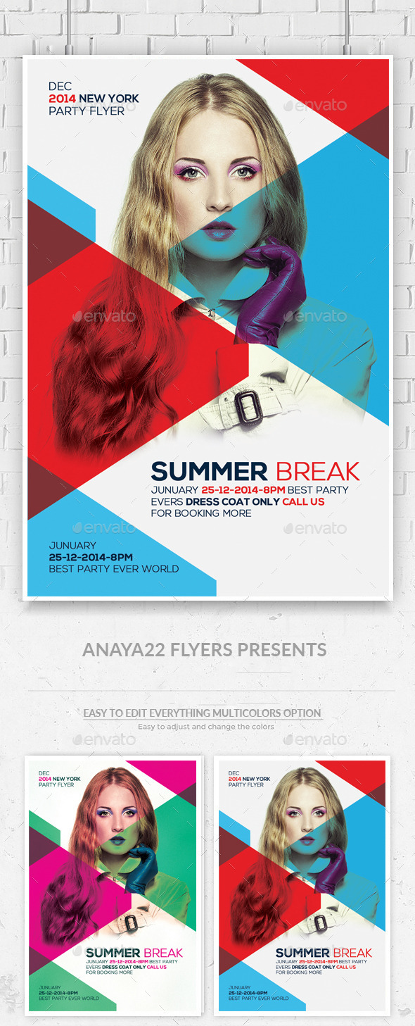 Summer Break Flyer Template