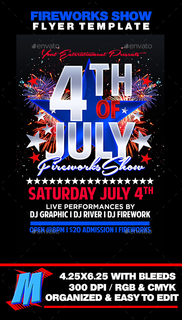 GraphicRiver Fireworks Show Flyer Template 11950283 GraphicRiver Fireworks Show Flyer Template 11950283