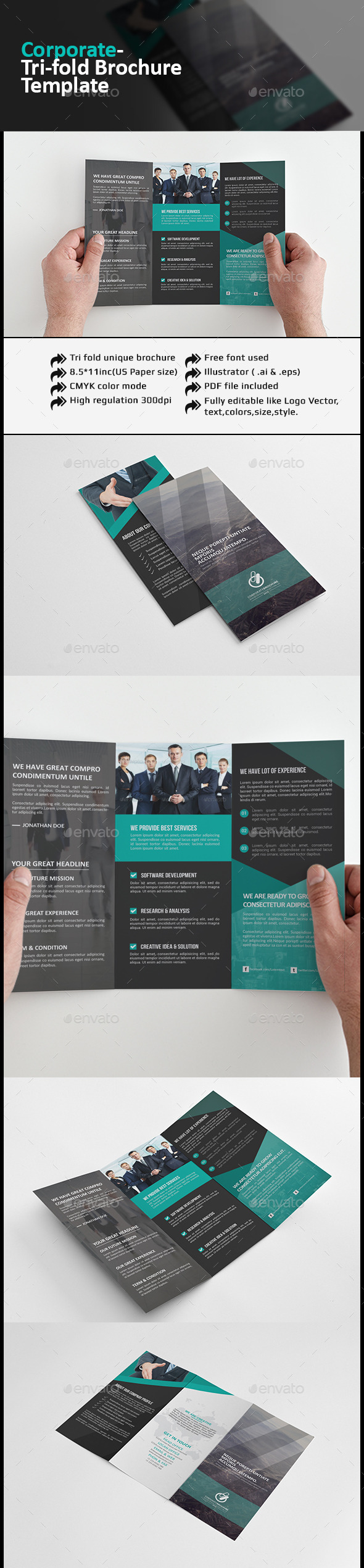 GraphicRiver Corporate Tri-fold Brochure 11950364 GraphicRiver Corporate Tri-fold Brochure 11950364