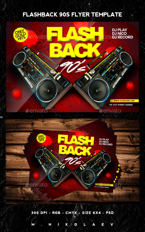 GraphicRiver Flashback 90s Flyer 11950476 GraphicRiver Flashback 90s Flyer 11950476