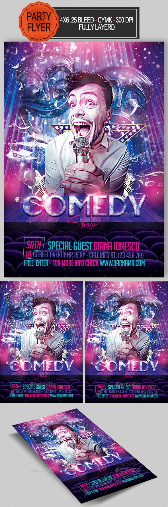 GraphicRiver Comedy Show Flyer 11950835 GraphicRiver Comedy Show Flyer 11950835