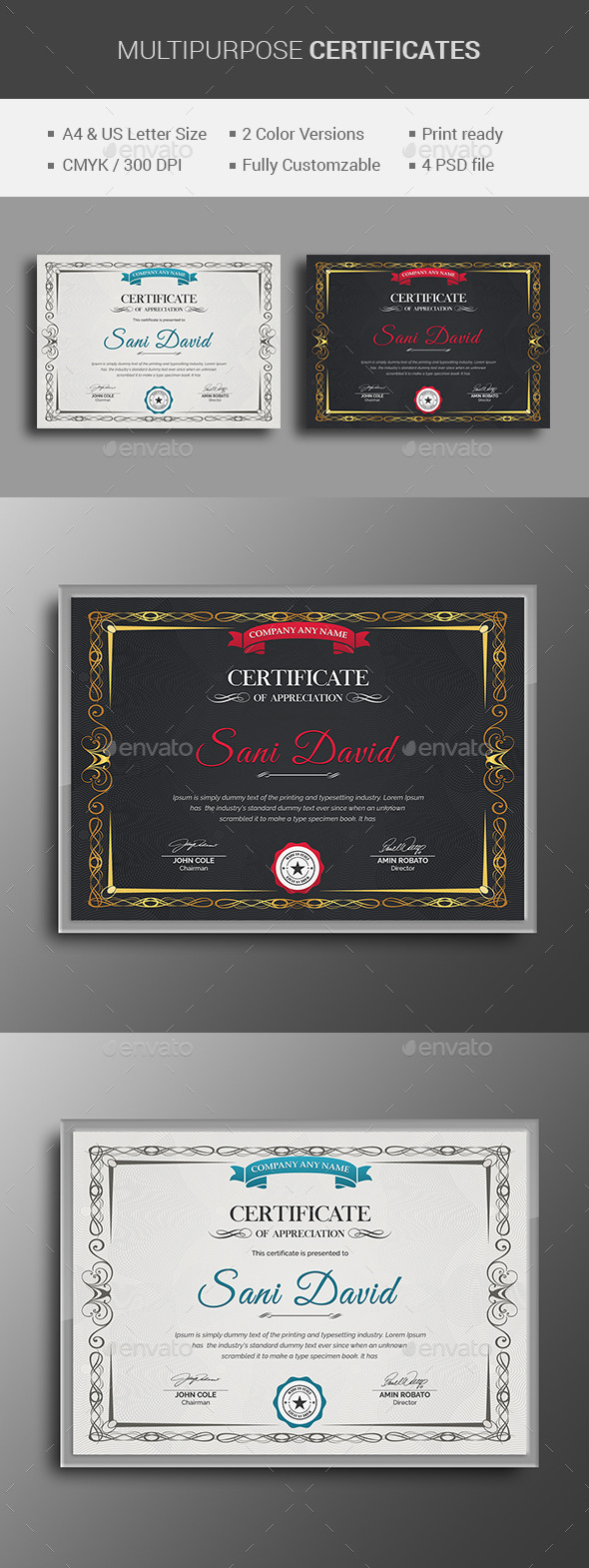 GraphicRiver Multipurpose Certificate 11947875 GraphicRiver Multipurpose Certificate 11947875