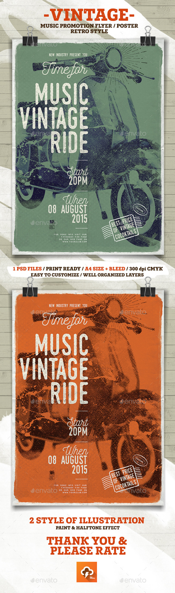 GraphicRiver Music Vintage Ride Flayer Poster 11953808 GraphicRiver Music Vintage Ride Flayer Poster 11953808