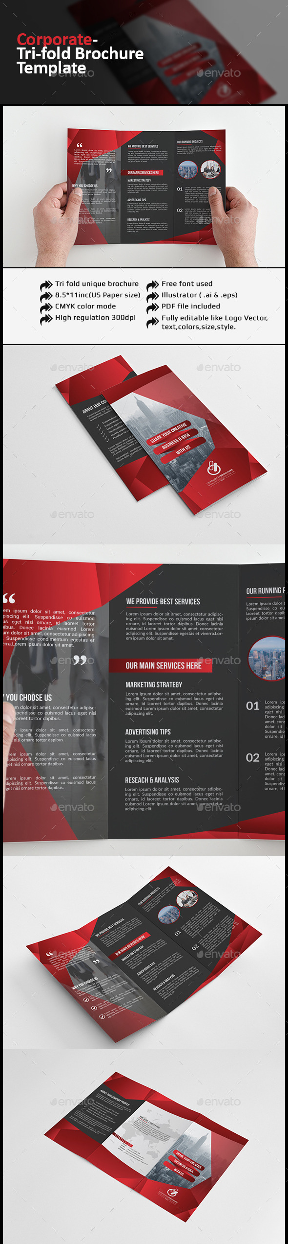 GraphicRiver Red Corporate Tri-fold Brochure 11954376 GraphicRiver Red Corporate Tri-fold Brochure 11954376