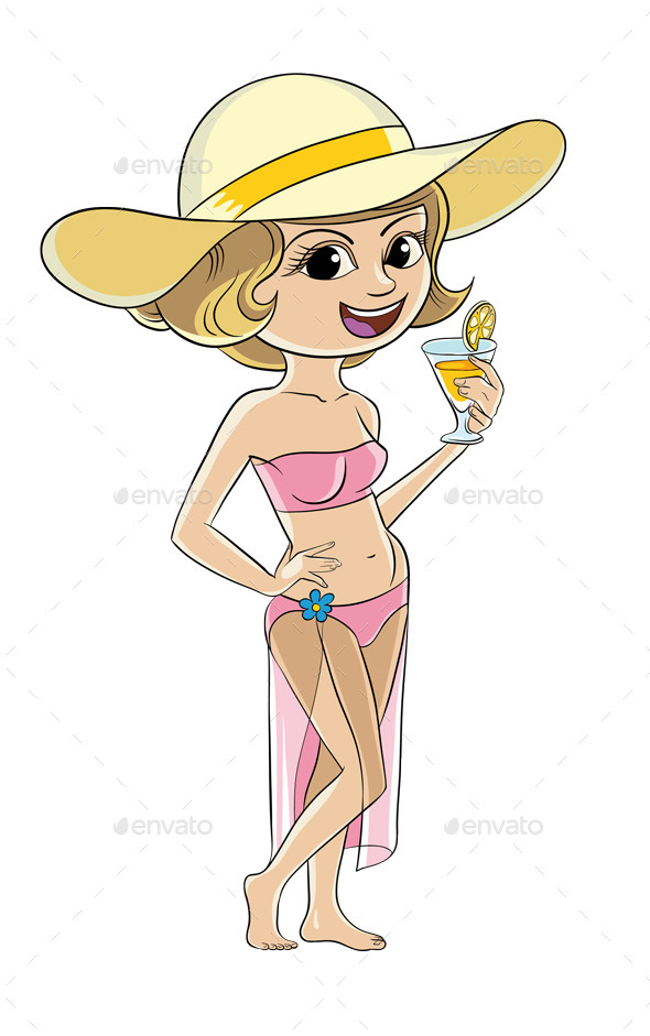 GraphicRiver Woman on the Beach 11954880
