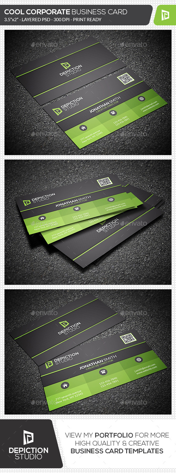GraphicRiver Cool Corporate Business Card 11955700 GraphicRiver Cool Corporate Business Card 11955700