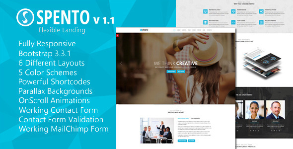 Spento - Flexible and Multi-Purpose Landing Page