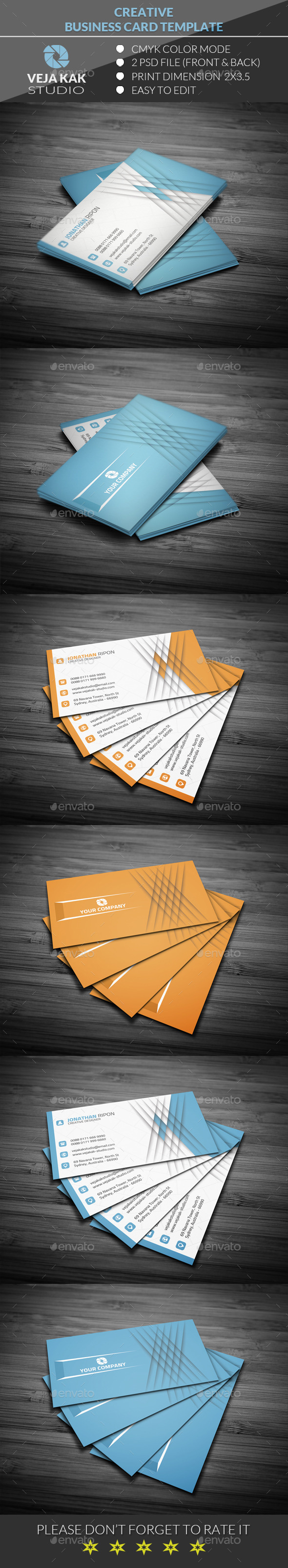 GraphicRiver Creative Business Card 11956634 GraphicRiver Creative Business Card 11956634