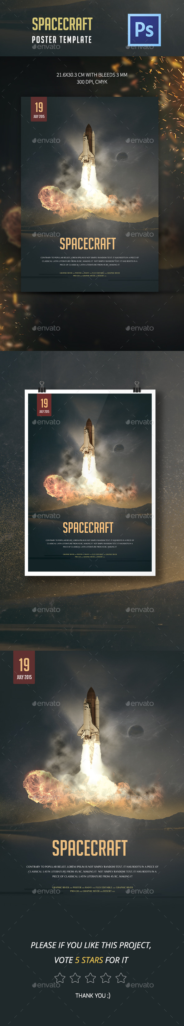 GraphicRiver Spacecraft Poster Template 11959297 GraphicRiver Spacecraft Poster Template 11959297
