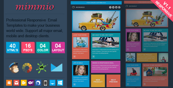 Mimmio - Metro Style Responsive Email Template