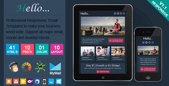 Hello - Professional Responsive Email Template