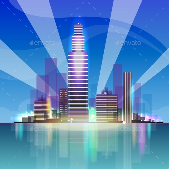 GraphicRiver City Skyscraper View Cityscape Background Night 11963313 GraphicRiver City Skyscraper View Cityscape Background Night 11963313