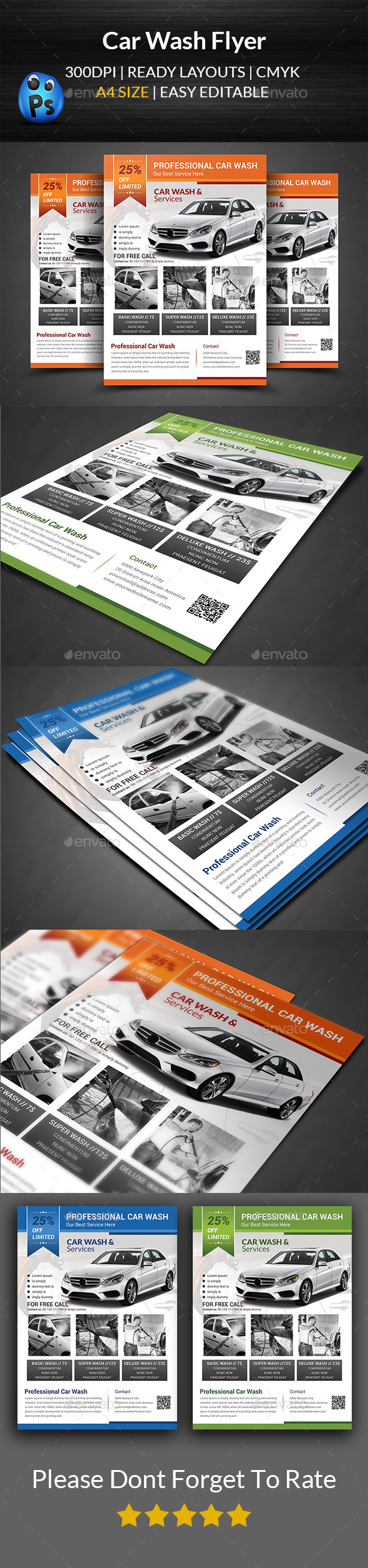 GraphicRiver Car Wash Flyer Templates 11963481 GraphicRiver Car Wash Flyer Templates 11963481