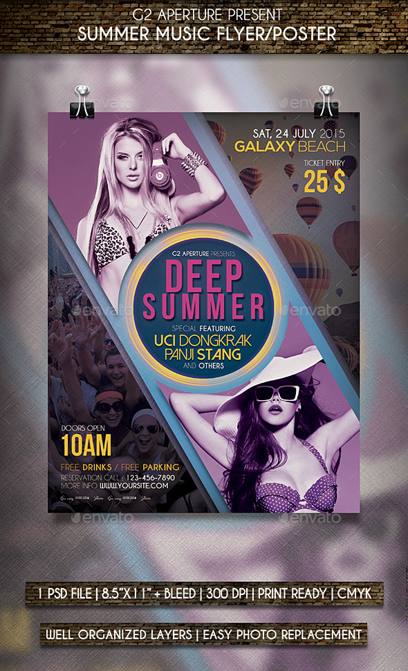 GraphicRiver Summer Music Flyer Poster 11964704