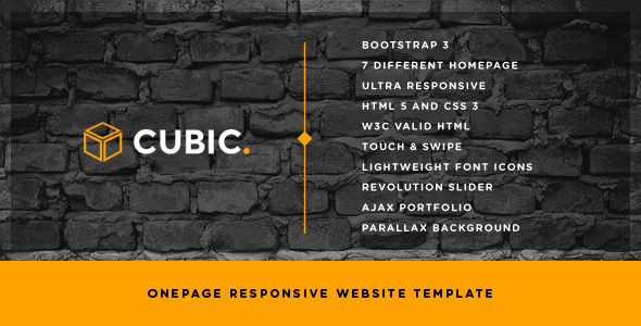 Cubic - One Page Responsive HTML Template