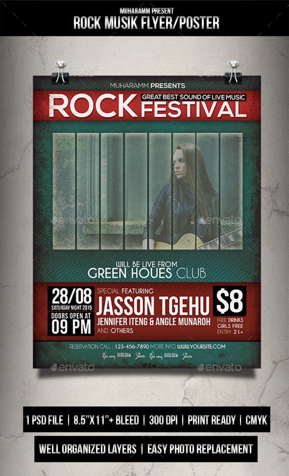 GraphicRiver Rock Music Flyer Poster 11967313 GraphicRiver Rock Music Flyer Poster 11967313