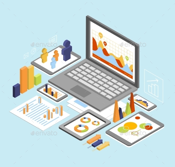 GraphicRiver Business Analysis Isometric 11967884 GraphicRiver Business Analysis Isometric 11967884
